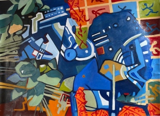 L'éléphant bleu - Abstractions récupérations
