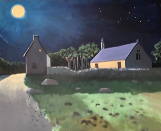 La chapelle sous la lune - Paysages